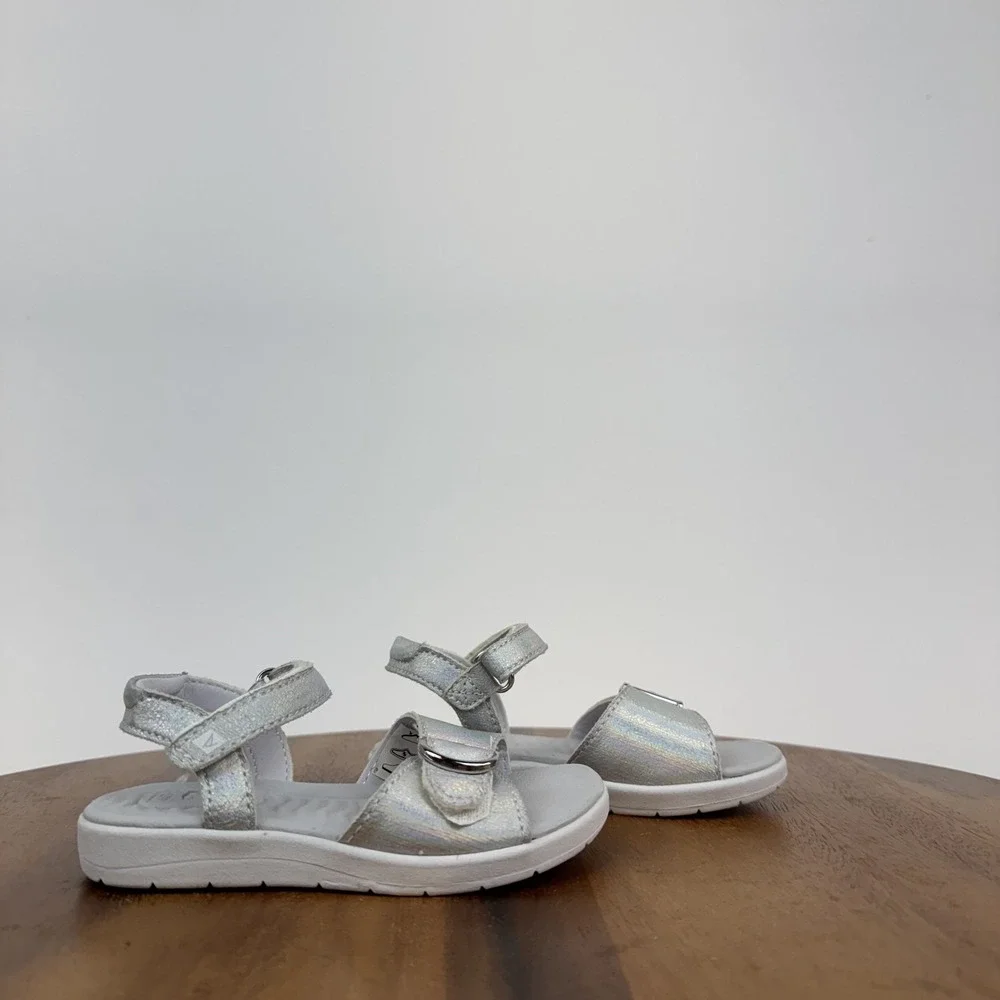 Little Kids Sperry Galley Plushwave Silver Strappy‎ Ankle Strap Sandals Size 7 C